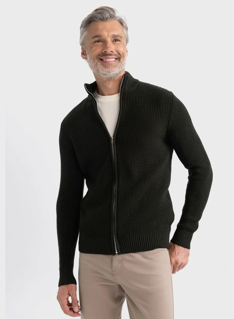 DeFacto Zip Through Knitted Cardigan