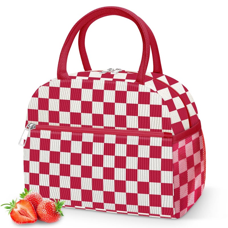 DALINDA Corduroy Lunch Bag Lunch Box for Women Men,Cute Insulated LunchBags,Water-Resistant Cooler Lunch Tote Bag, Reusable LunchBox Large Capacity for Work Travel Picnic - Image 1