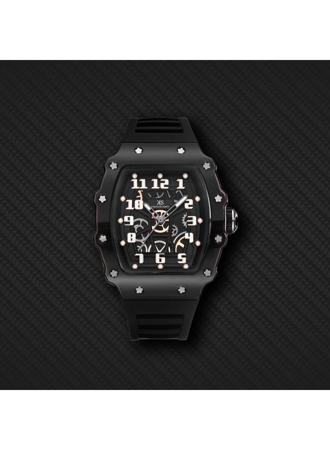 كينيث سكوت ساعة يد رجالية تناظرية بسوار سيليكون - -  مم - Image 4