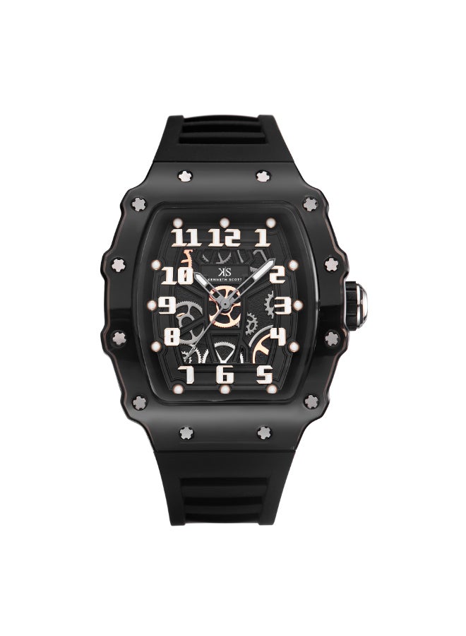 كينيث سكوت ساعة يد رجالية تناظرية بسوار سيليكون - -  مم - Image 1