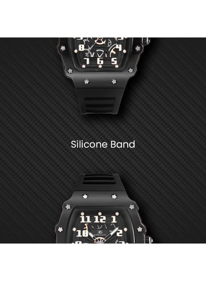 Kenneth Scott  Men's Silicone Analog Watch K25009-BSBB - 43 mm for Men | Best Price UAE