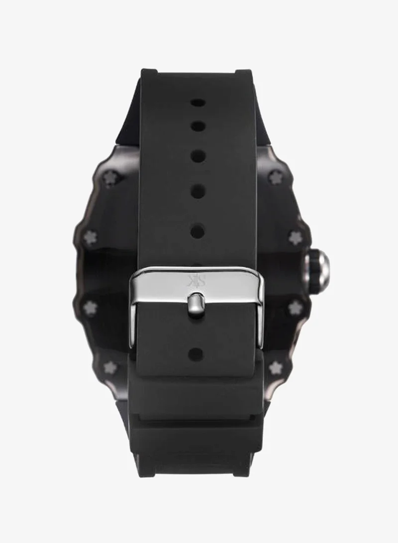 Kenneth Scott  Men's Silicone Analog Watch K25009-BSBB - 43 mm for Men | Best Price UAE