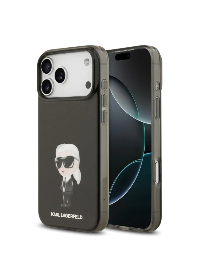 Karl Lagerfeld iPhone 17 Pro Max MagSafe IML Case with Aquarelle Karl / Easy Snap-On Back Cover / Slim Profile / Lightweight / Drop protection / Comfortable Grip - Black - Image 2