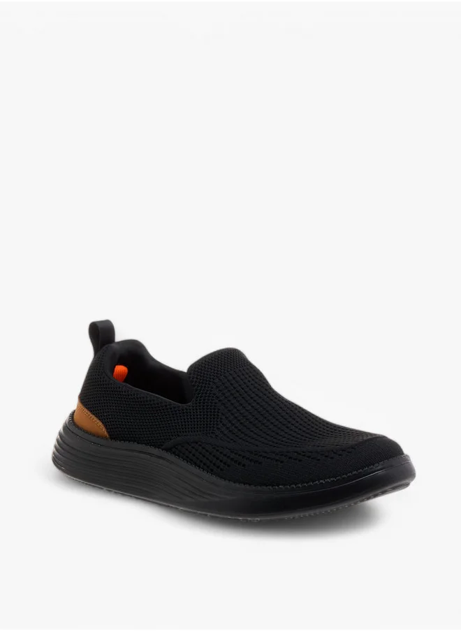Le Confort Textured Slip-on Loafers with Pull Tab
