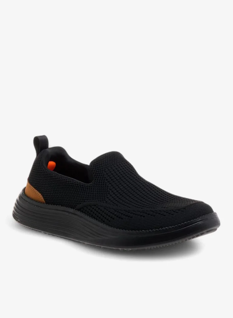 Le Confort Textured Slip-on Loafers with Pull Tab