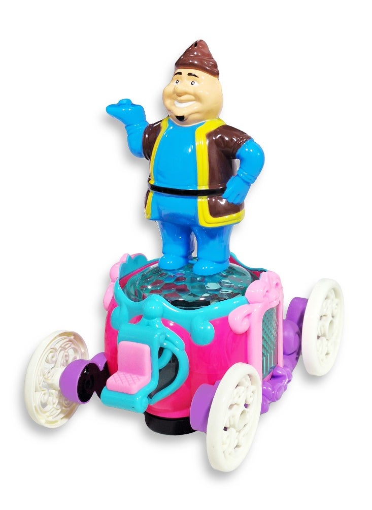 Generic Ramadan Lantern, Great Musical Action Toy for Kids, Dancing Ramadan Lantern with Cartoon Characters on Luminous Moving Classic Cart Cute Ramadan Lanterns, New Ramadan Lantern Toy for Kids, Model ZR179-16, Fat Man, Blue  - Image 2