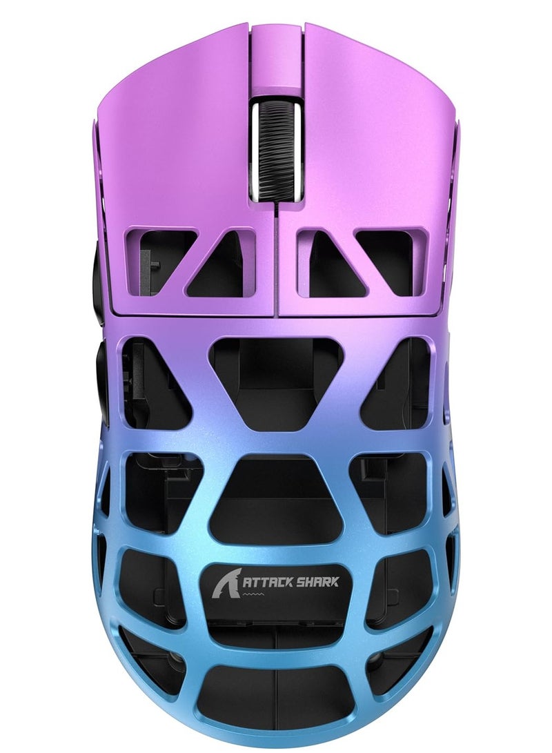 Attack Shark R3 46g Superlight Magnesium Alloy Wireless Gaming Mouse, BT/2.4Ghz/Wired Computer Mouse, 8000Hz Wireless Polling Rate, PAW3395 26K DPI Optical Sensor Programmable Mice for Win/Mac - Image 1