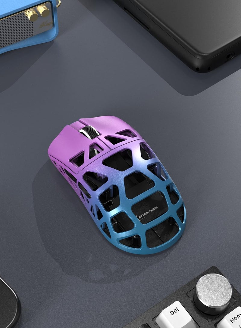 Attack Shark R3 46g Superlight Magnesium Alloy Wireless Gaming Mouse, BT/2.4Ghz/Wired Computer Mouse, 8000Hz Wireless Polling Rate, PAW3395 26K DPI Optical Sensor Programmable Mice for Win/Mac - Image 5