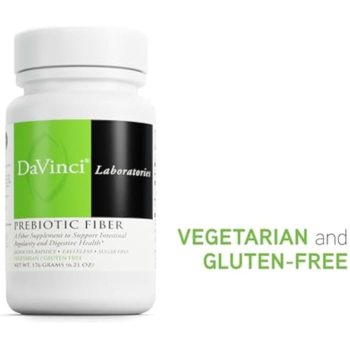 DAVINCI Labs Prebiotic Fiber - Daily Fiber Powder for Digestion Support & GLP-1 Production* - Tasteless Drink Mix - Fiber Supplement for Men & Women - Vegetarian, Gluten-Free - 30 Servings (176 g) - Image 5
