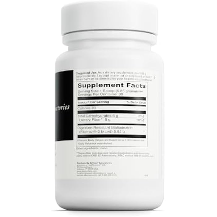 DAVINCI Labs Prebiotic Fiber - Daily Fiber Powder for Digestion Support & GLP-1 Production* - Tasteless Drink Mix - Fiber Supplement for Men & Women - Vegetarian, Gluten-Free - 30 Servings (176 g) - Image 2