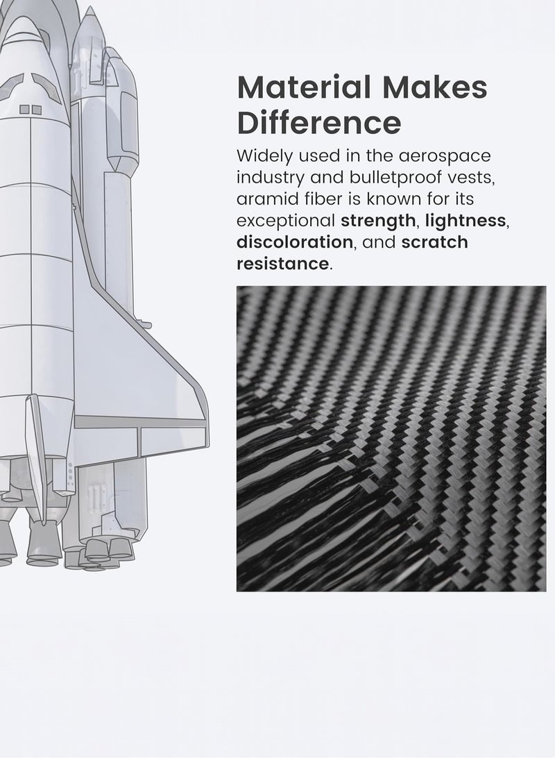 بيتاكا جراب ماجسيف لهاتف آيفون 16 برو  / نحيف وخفيف الوزن / جراب ماج سيف iPhone 16 Pro مقاس 6.3 بوصة مع إحساس باللمس بدون جراب / مصنوع من ألياف الأراميد 1500D / متوافق مع الشحن اللاسلكي المغناطيسي / جراب من ألياف الكربون - أسود - Image 5