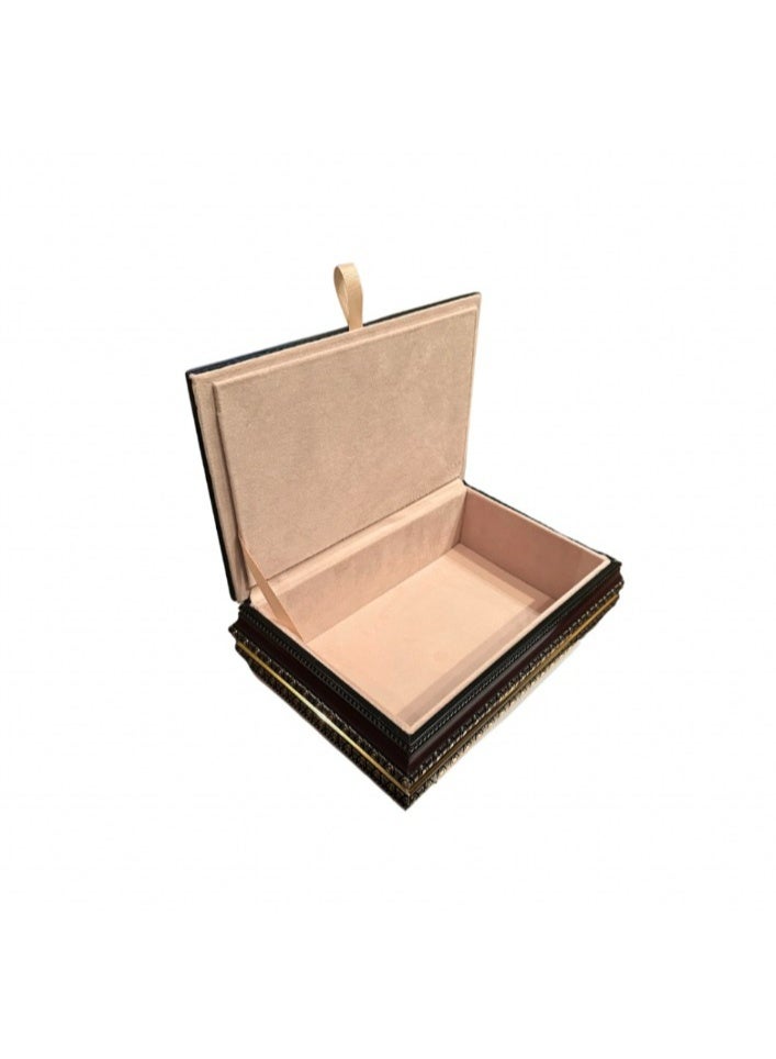 HASD-OUD Wooden Gift Box with Sword and Palm Emblem - 1/2 kg Capacity - Empty - Image 2