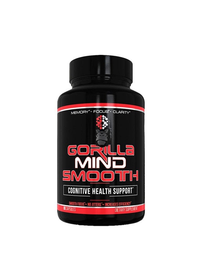 Gorilla Mind Smooth Nootropic Formula Best Nonstimulant Productivity Supplement/Memory · Focus · Mental Clarity · No Jitters / 90 Capsules - Image 2