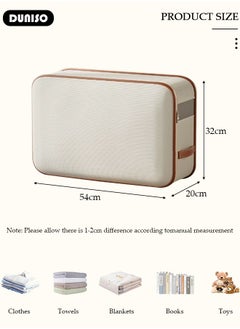 DUNISO 2 Pack Clothes Storage Bag, Foldable Storage Bin,Thick Oxford Cloth Storage Boxes with Zipper, Closet Organizer with Reinforced Handle, Space Saver Closet Storage Box with Clear Window for Sweaters, Coats, T-shirts, Blankets  - Image 4