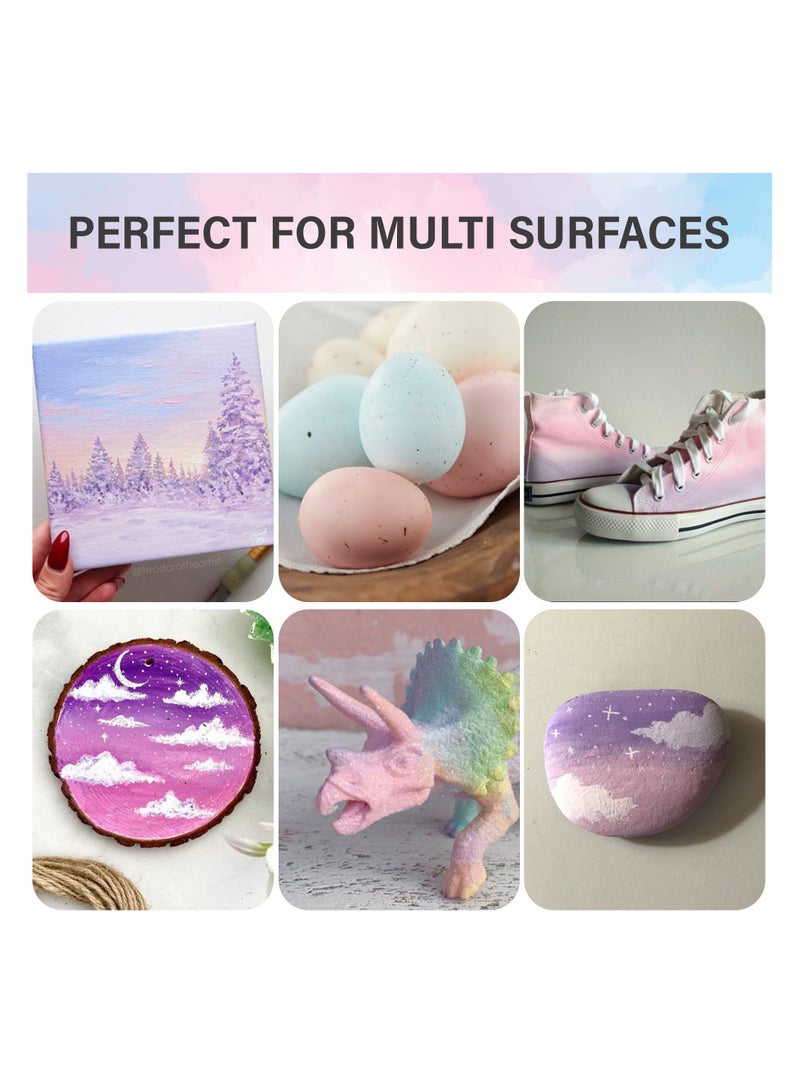 بلوبيرد مجموعة طلاء أكريليك بألوان الباستيل للطلاب DIY مجموعة من الفنون والحرف غير السامة للفنانين والأطفال والكبار والرسامين الهواة مجموعة من 6 × 75 مل - Image 5