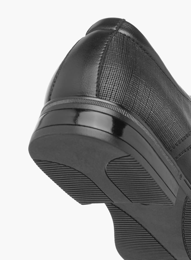 LBL by Shoexpress Men Textured Derby Shoes with Lace-Up Closure - Image 5