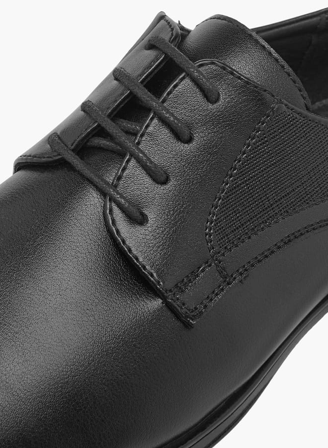 LBL by Shoexpress Men Textured Derby Shoes with Lace-Up Closure - Image 4