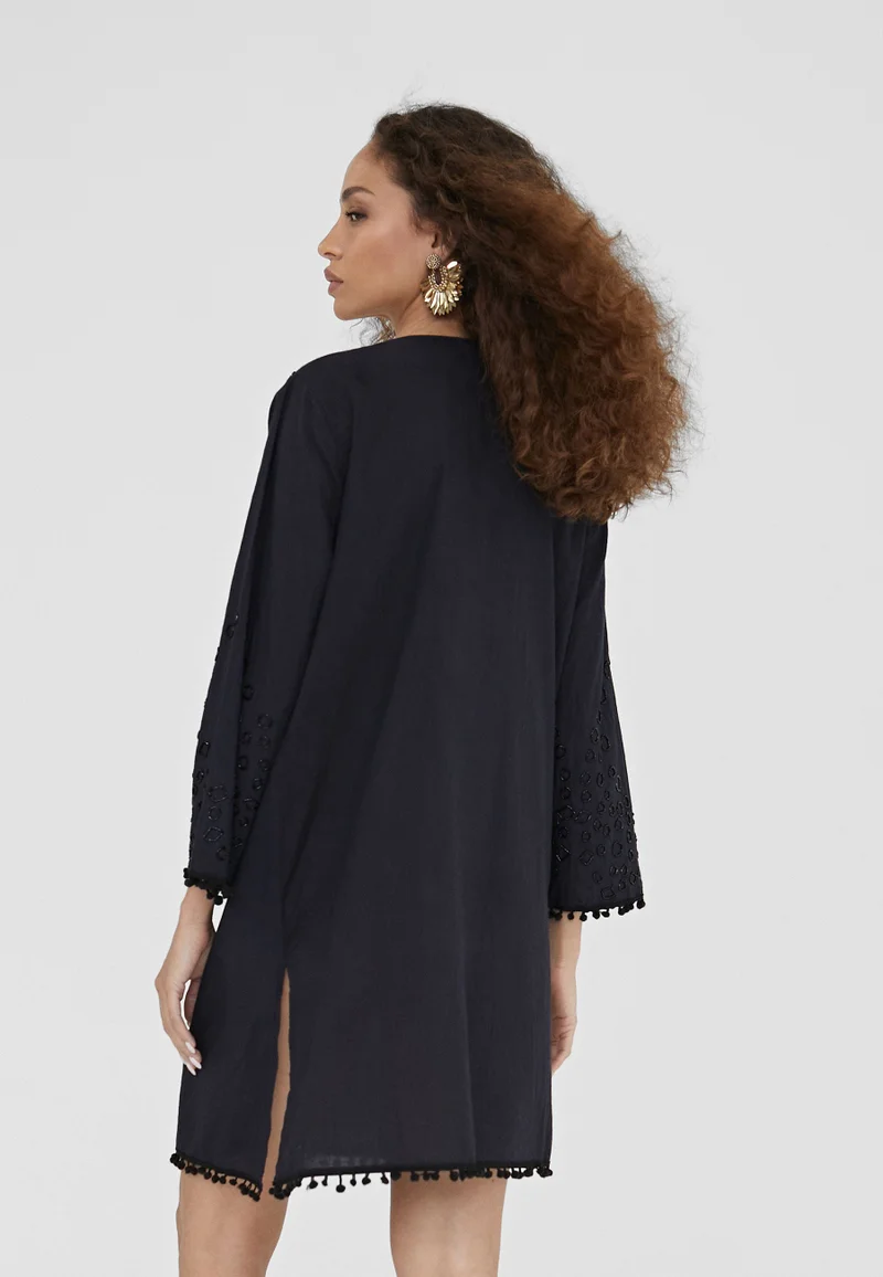 Lola Casademunt Short embroidered caftan
