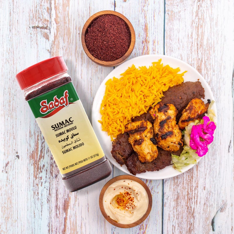 Sadaf Sumac spice ground - Pure sumac seasoning powder - Kosher - Persian spice - Medium Ground -11 oz Bottle - Image 2