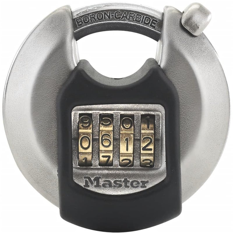 MASTER LOCK Heavy Duty Disc Padlock [Combination] [Stainless Steel] [Outdoor] M40EURDNUM - Best Used for Storage Units, Sheds, Garages, Trailers and More - Image 2
