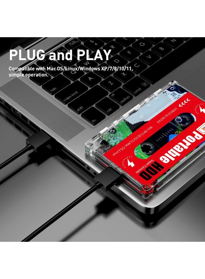 KINHANK قرص ألعاب سعة 2 تيرابايت، USB 3.0، يحتوي على أكثر من 120000 لعبة، قرص صلب خارجي متوافق مع Mac OS/Linux/Windows XP/7/8/10/11، HDD محمول - Image 3