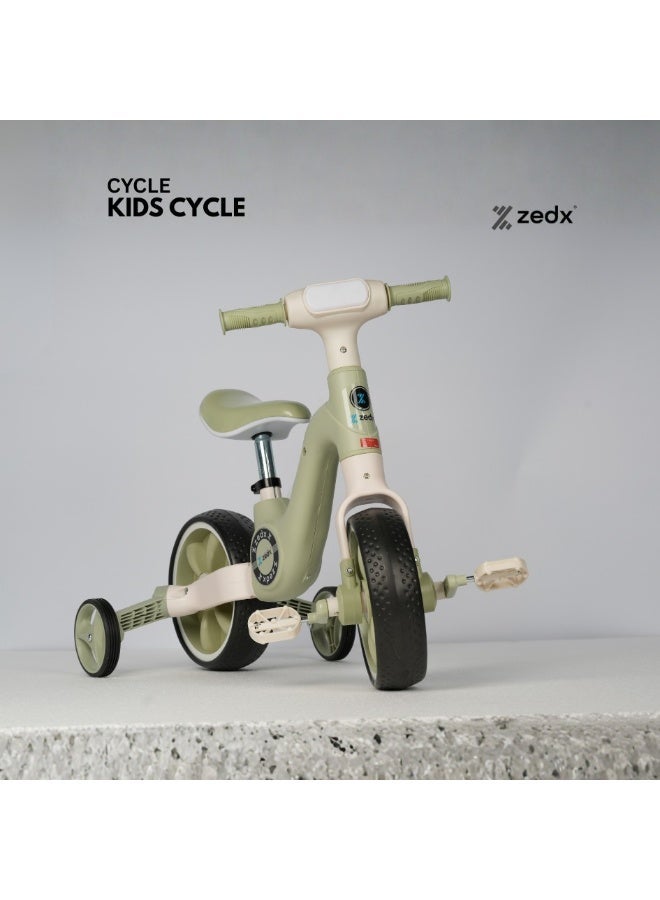 ZEDX Kids Balance Bike & First Learning Cycle (Lightweight 3.1kg) for Ages 3 to 6 Years – Green