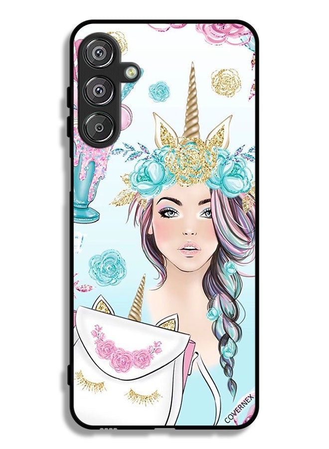 Covernex Samsung Galaxy A16 4G Protective Case Cover Eyelashes On Bag & Unicorn Girl - Image 1
