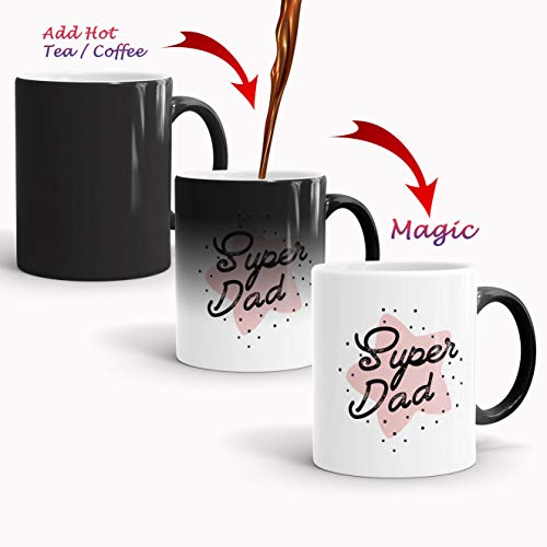 Gift Arcadia Ceramic Super Dad & Mom Color Changing Coffee Mug - 2 Pieces, Multicolor, 330ml (A315) - Image 2