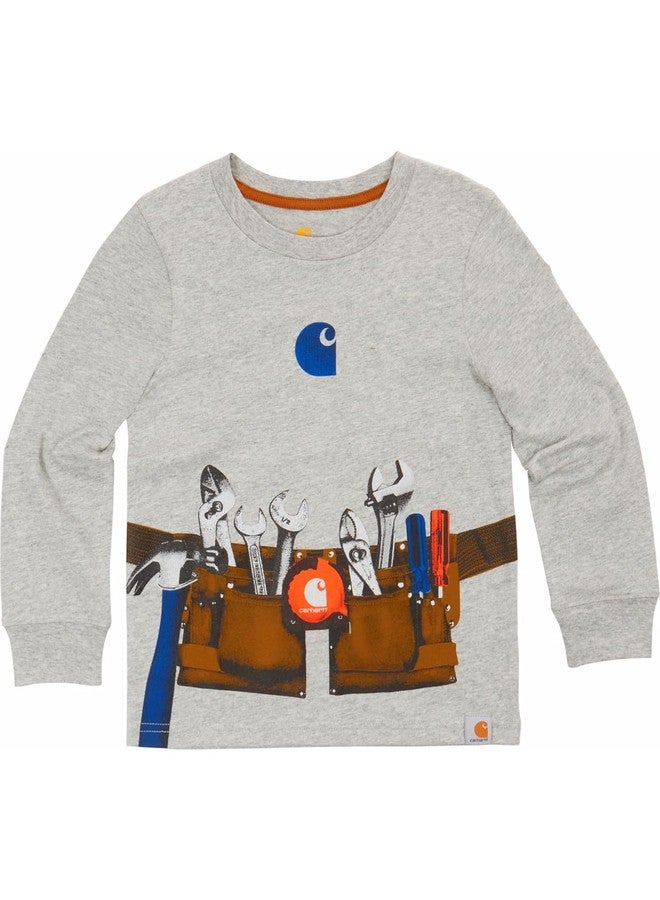 Carhartt Kid's CA8497 Toolbelt Tee - Boys - 2T - Grey Heather