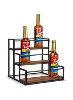 Beauenty Coffee Syrup Rack Organizer Syrup Bottle Holder Stand for Coffee Bar 3-Tier 12 Bottles Storage Shelves for Syrup, Spice rack, Dressing for Kitchen Coffee Station  - Image 1