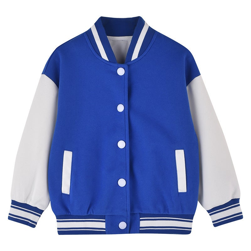 Children'S Baseball Suit Coat Korean Loose Casual Jacket Top School Uniform Class Uniform Printed Logo - Image 1
