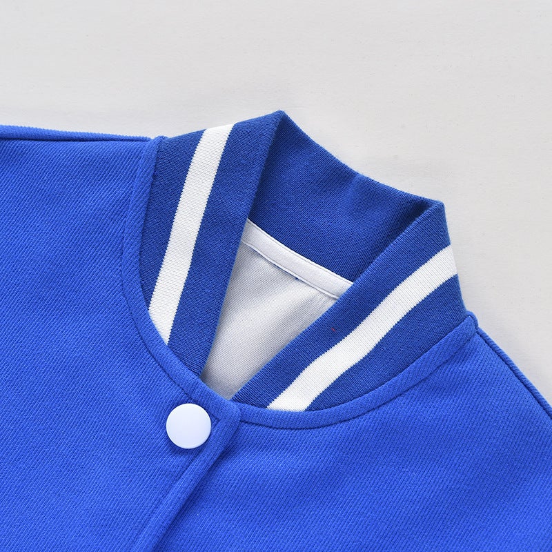 Children'S Baseball Suit Coat Korean Loose Casual Jacket Top School Uniform Class Uniform Printed Logo - Image 4