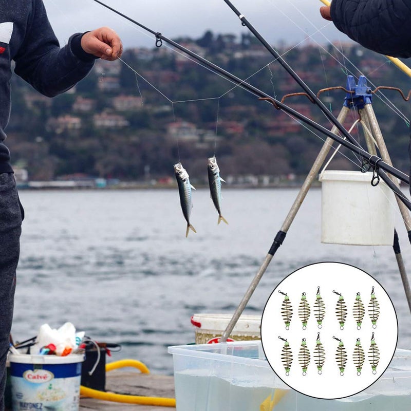 WINOMO 24Pcs Fishing Bait Trap Cage Feeder Basket Holder Coarse Lure Feeder Carp Lure Fish Accessories - Image 2