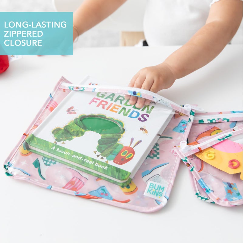 Bumkins Travel Bag, Toiletry, TSA Approved Pouch, Zip Bag, Quart Size Airline Compliant, Clear-Sided, Baby Diaper Bag Organization, Makeup, Accessories, CarryOn Packing, Set of 3 Sizes, Cowgirl Boots - Image 4