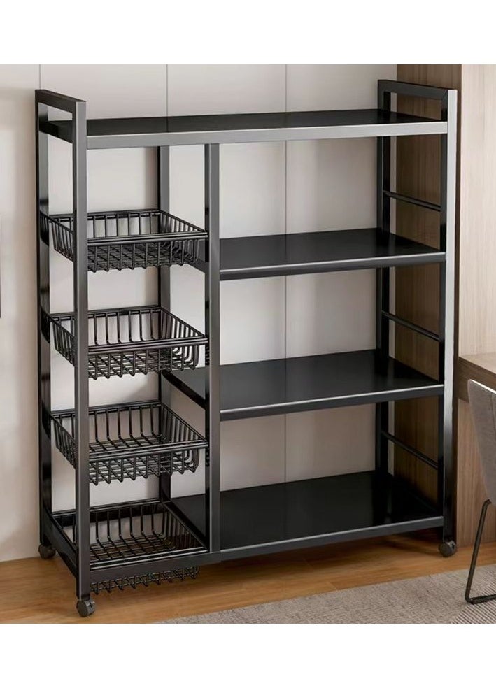 4-Tier Kitchen Storage and Organization Rack (Black)