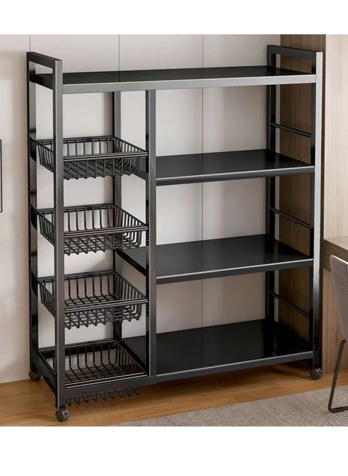 4-Tier Kitchen Storage and Organization Rack (Black)