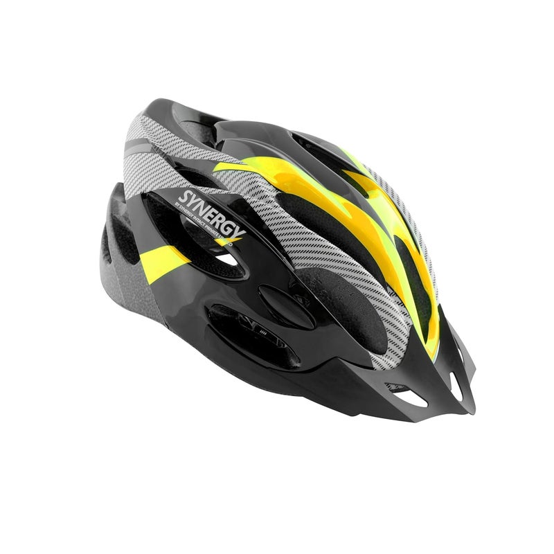 SYNOCARE Adjustable Cycling Helmet for Men & Women with Detachable Visor | Light Weight Bicycle Helmet with Ventilation for Youth, Adults & Kids | Helmet for Cycling, Skating & Skateboarding | Yellow - Image 1