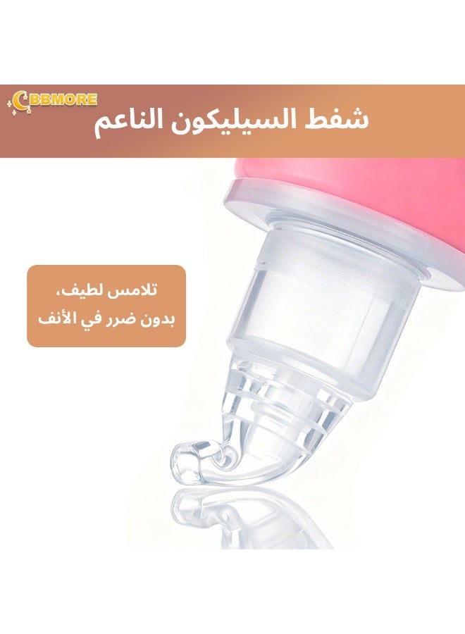 BBMORE Baby Nasal Aspirator Nose Cleaner, Baby Nose Sucker, Newborn Baby Toddlers Cleans Snot and Anti Reflux Nasal Congestion, Pink - Image 2