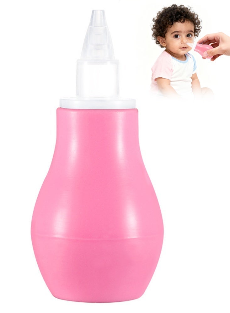 BBMORE Baby Nasal Aspirator Nose Cleaner, Baby Nose Sucker, Newborn Baby Toddlers Cleans Snot and Anti Reflux Nasal Congestion, Pink - Image 1