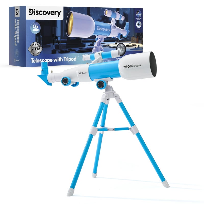 Discovery Telescope with Adjustable Tripod (Blue/White) - Image 2