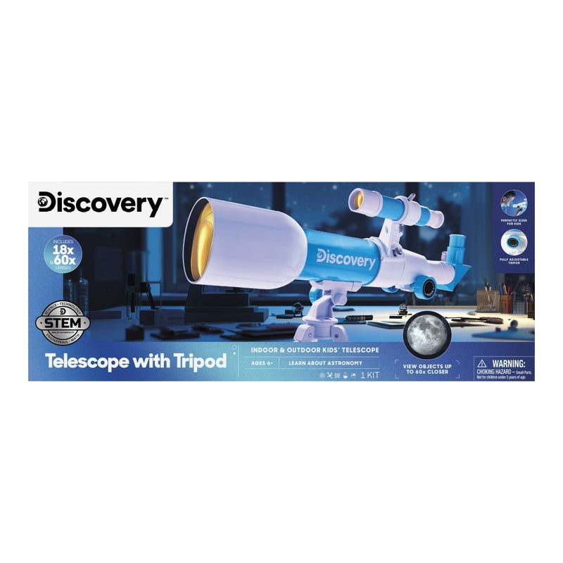 Discovery Telescope with Adjustable Tripod (Blue/White) - Image 1