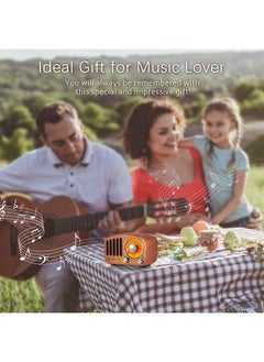 Vintage Radio Retro Bluetooth Speaker- Greadio Cherry Wooden FM Radio with Old Fashioned Classic Style, Strong Bass Enhancement, Loud Volume, Bluetooth 5.0 Wireless Connection, TF Card & MP3 Player