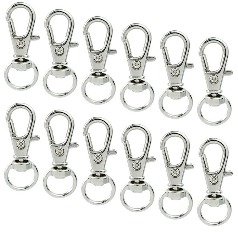 cnomg Diy Crafts Swivel Clasps Lanyard Snap Hook, Cnomg Metal Swivel Lanyard Snap Hook Lobster Claw Clasp, 2, Pack of 50 (Multicolor) - Image 1
