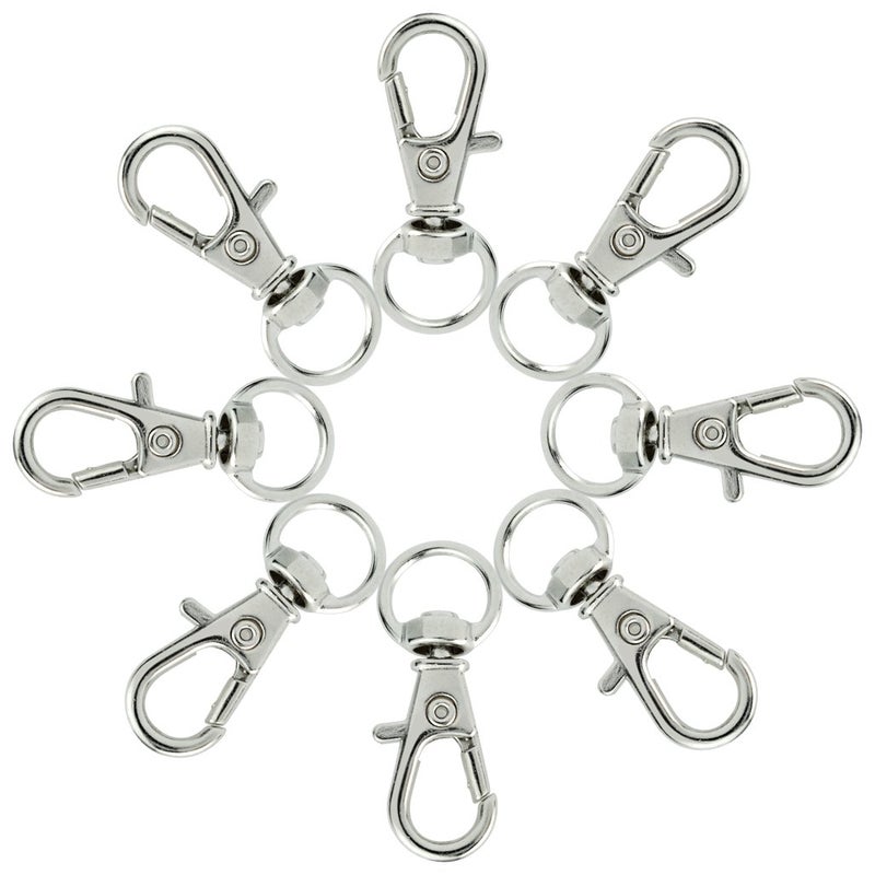 cnomg Diy Crafts Swivel Clasps Lanyard Snap Hook, Cnomg Metal Swivel Lanyard Snap Hook Lobster Claw Clasp, 2, Pack of 50 (Multicolor) - Image 3