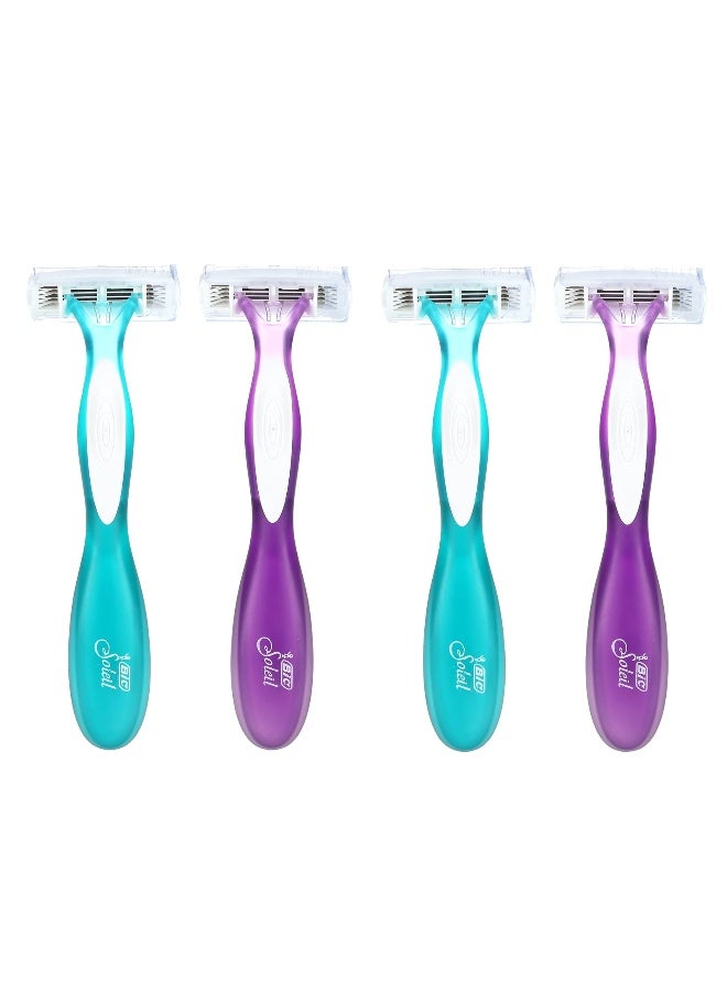 BIC, Soleil Escape, Women's Disposable Razors, Lavender & Eucalyptus, 4 Razors - Image 4