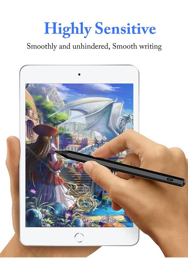 Generic Tip Magnetic iPad Pencil Stylus Pen for iPad/Pro/Air/Mini/iPhone/Samsung/Android and Other Smartphone Device-Black  - Image 4