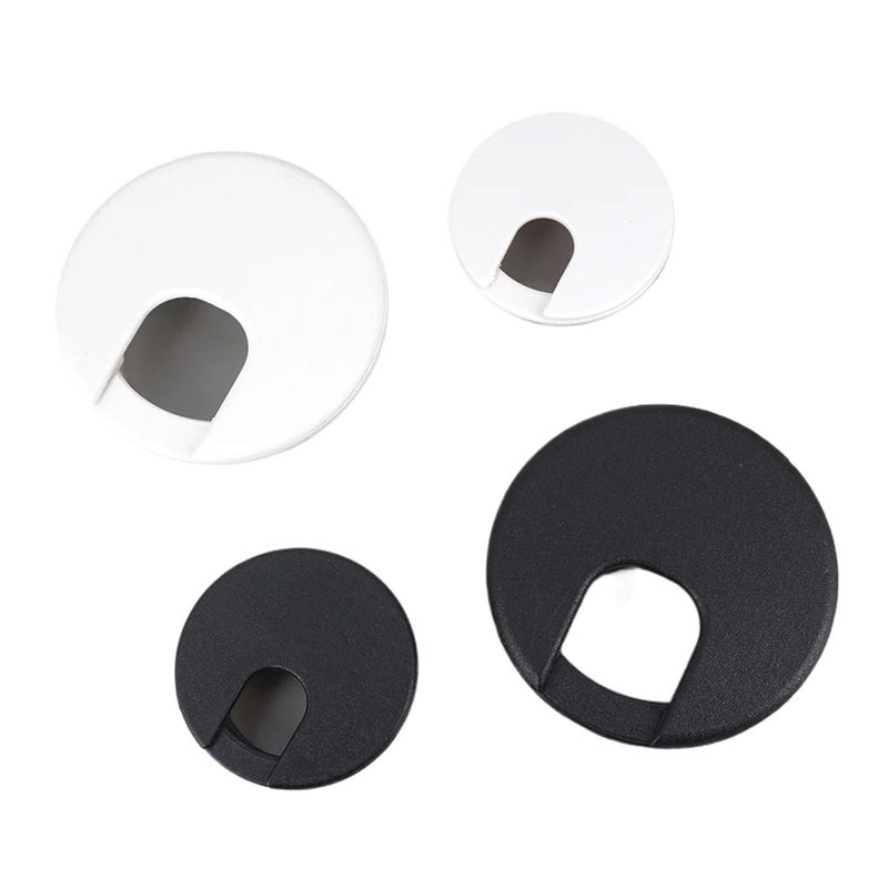35mm White Plastic Desk Grommet 30Pcs Cable Hole Cover Outlet Port for Table Computer PC - Image 2