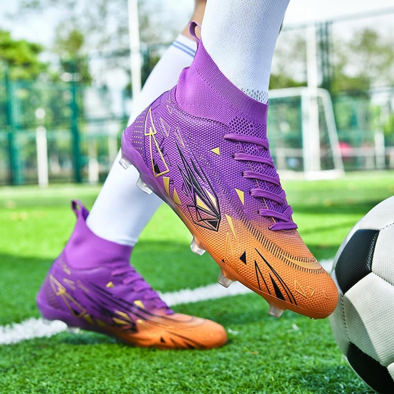 DISRATEBLU Kids Soccer Shoes Boys Football Cleats Professional Athletic Outdoor Trainning Football Shoes Youth Girl Turf Soccer Cleats - Image 4