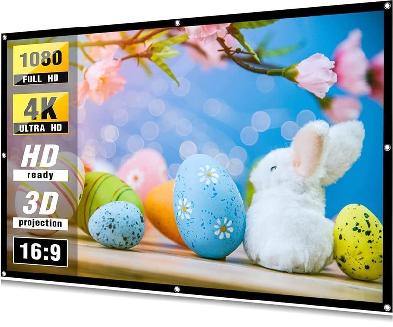 MOIZ [Upgraded] 135 Inch- 9.9FTx 5.6FT (Anti-Creased) (Foldable) (Anti-Light) 16:9 4K Eyelet HG Projector Screen (Width 300 cm x 170 cm Height) - Image 4