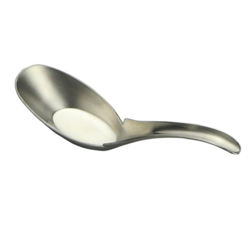 Stainless Steel Flat Bottom Soup Spoon Thickened Heavy Duty Kitchen Utensil - Image 2